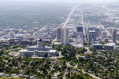 Salt Lake City'nin Assign Peak'ten görünümü, Utah, Abd