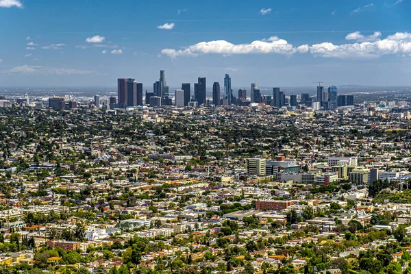 Los Angeles silüeti görünümü, Kaliforniya, Abd — Stok fotoğraf