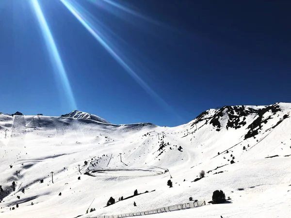 Gyönyörű Hegyek Olaszországban Livigno Síközpont Alpok — Stock Fotó