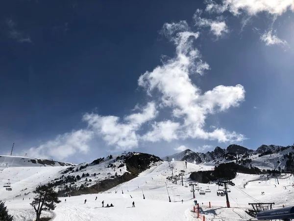 Schöne Berge Morgen Andorra Skigebiet — Stockfoto