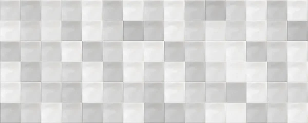 Klassische Keramische Graue Mosaik Wandfliesen Hintergrund Graue Mosaikfliesen — Stockvektor