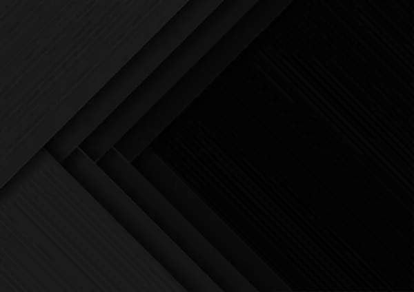 現代のブラック抽象的なデザイン幾何学的背景 — ストックベクタ