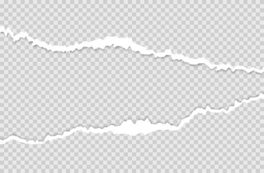 Yatay yırtık kağıt kenarı.