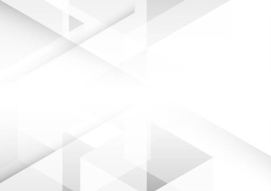 Soyut Beyaz ve Gri Geometrik Arka Plan.