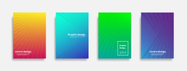 Minimal kapak tasarımı. Renkli yarım ton eğimleri. Modern arka plan tasarımı. Gelecekteki geometrik desenler. Eps10 vektörü.