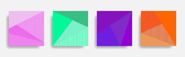 Абстрактный Красочный Геометрический Набор Точек Линий Фона Графическая Обложка Баннера — стоковый вектор