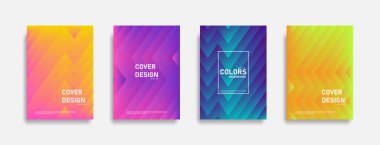 Soyut renkli çizgi tasarım arka plan seti, grafik afiş kapağı ve reklam tasarım şablonu. Eps10 vektörü.