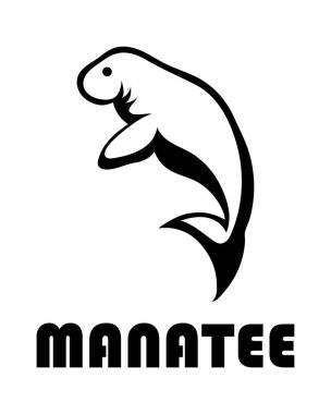 Bir denizayısının beyaz arka planında siyah çizgili sanat vektörü illüstrasyonu. Logo yapmak için uygun.