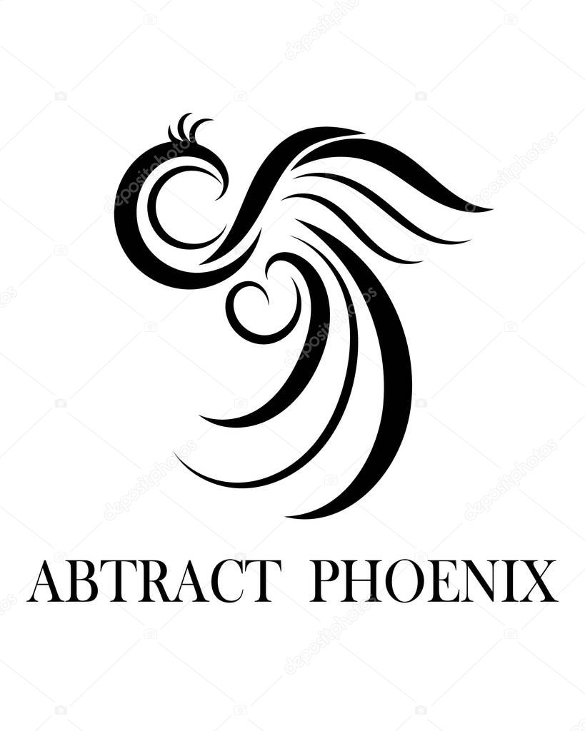 The abstract vector image of a Phoenix.It is suitable for making logos or decorations.