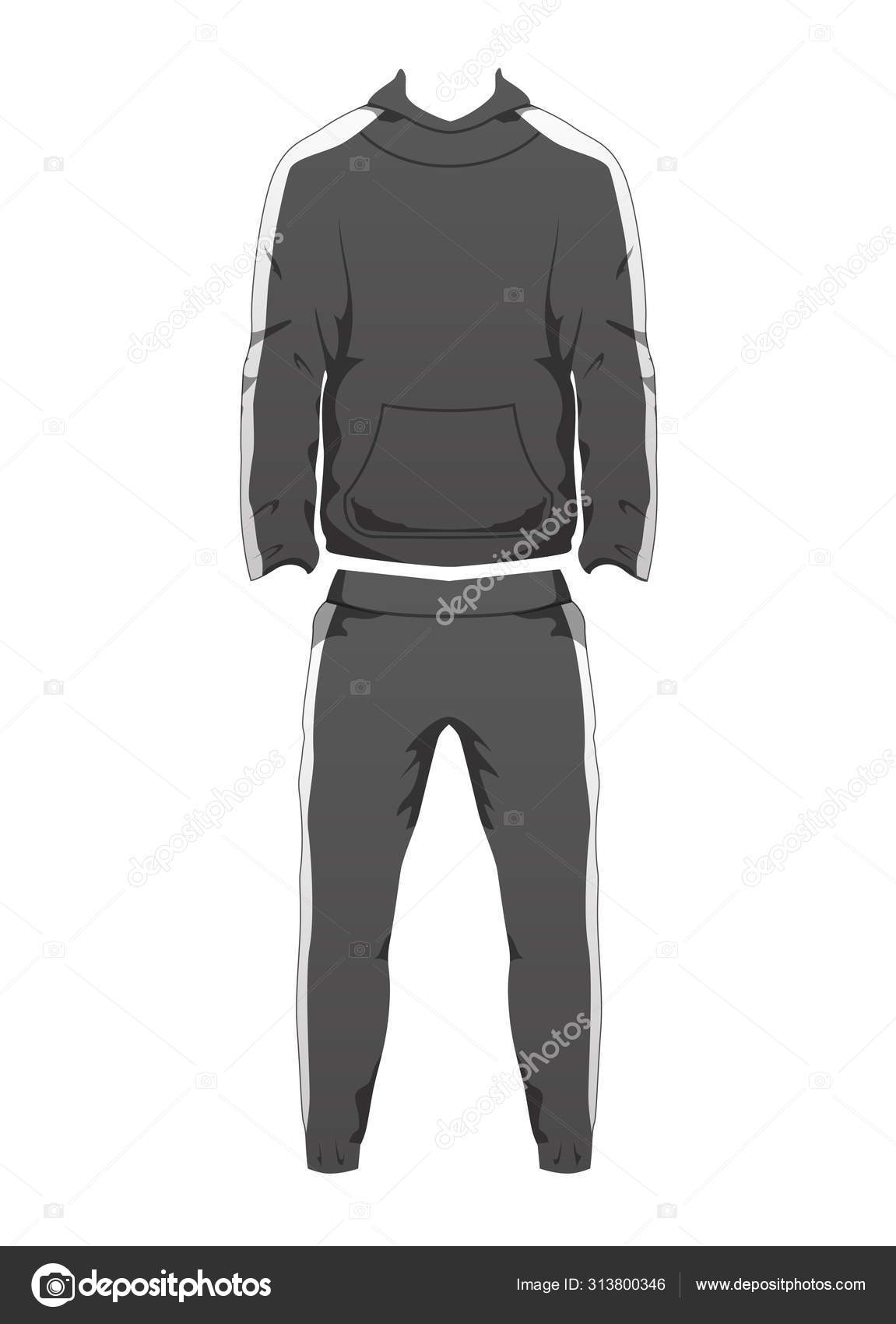 Mens Fitness Long Sleeve Hoodies+long Trousers Pants Sports Workout Sweatshirt  Outfit Set