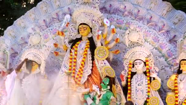 Durga Puja Aarti a Calcutta — Video Stock