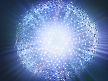 Bilim ve teknoloji soyut kavram görüntüsü. Moleküler bağlantıları enerji dolu.