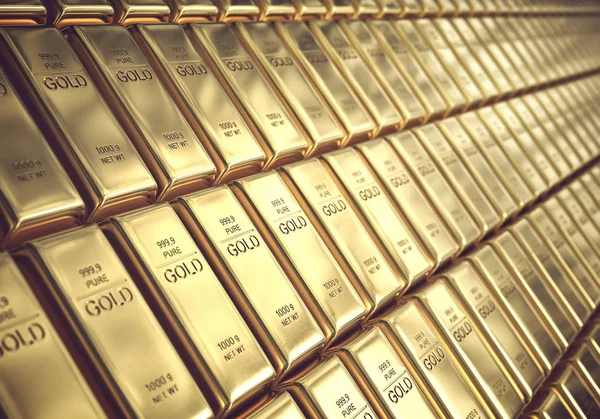 Gouden Staven 1000 Gram Concept Van Succes Het Bedrijfsleven Financiën — Stockfoto