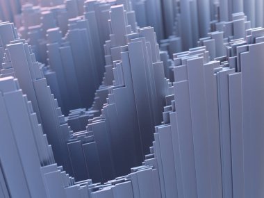 3D çizim. Soyut resim üç boyutlu. Arka plan konsept modern ve fütüristik tasarımı.