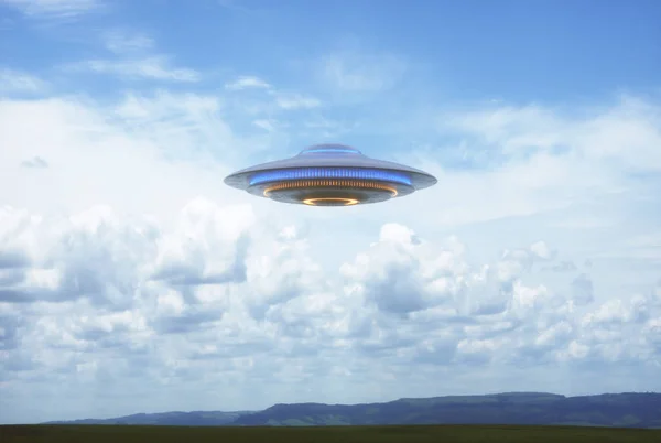 미확인 Ufo 하늘에 그림에 — 스톡 사진