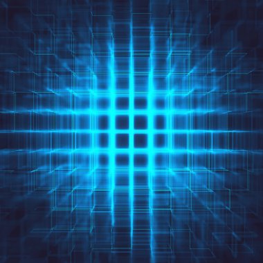 Soyut resim teknoloji kavramı içinde birbirine bağlı güç hatlarının. 3D resimde arka plan.