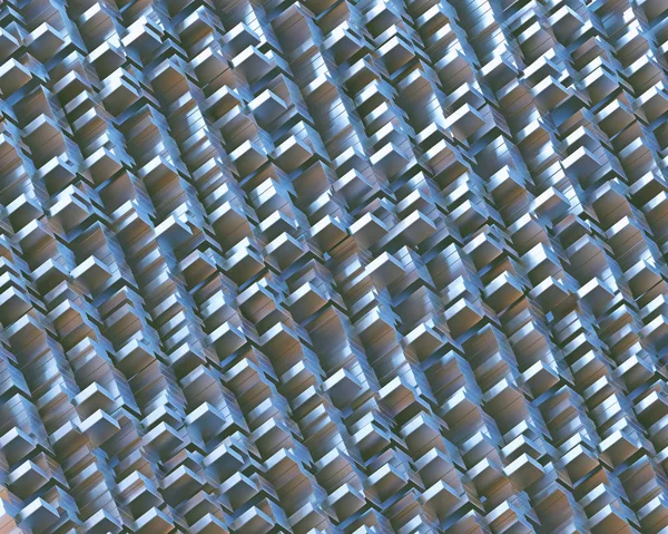 Abstract Metallic Geometric Three Dimensional Shape Illustration Background — ストック写真