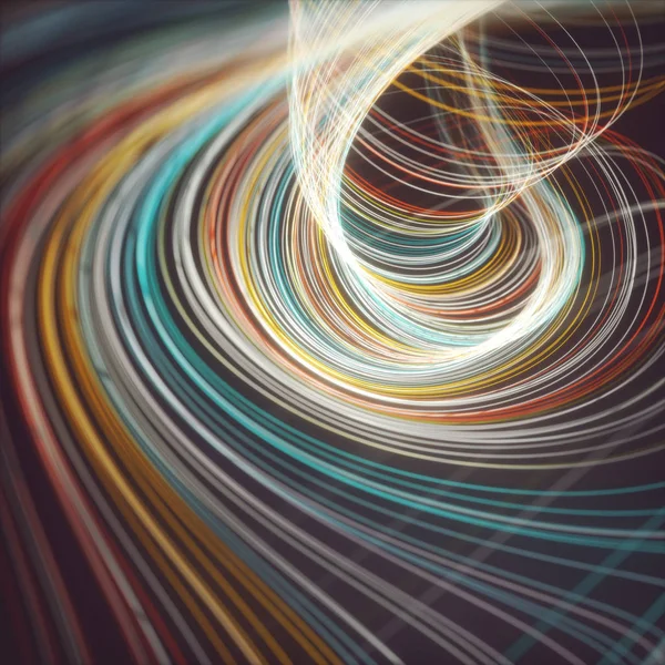 Imagen Abstracta Líneas Colores Movimiento Circular Como Tornado Ilustración Fondo —  Fotos de Stock