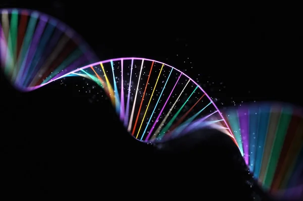 DNA Código genético colorido — Fotografia de Stock