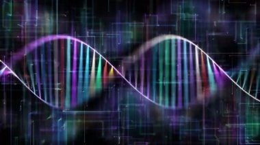 Genetik kodları Dna görüntüsü. Kavram resmi arka plan olarak kullanmak için. Renkli 3d çizim.