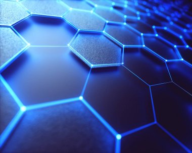 Grafen Altıgen Atomik Bağlantı Bilim Teknolojisi