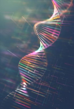 DNA Genetik Kod Renkli