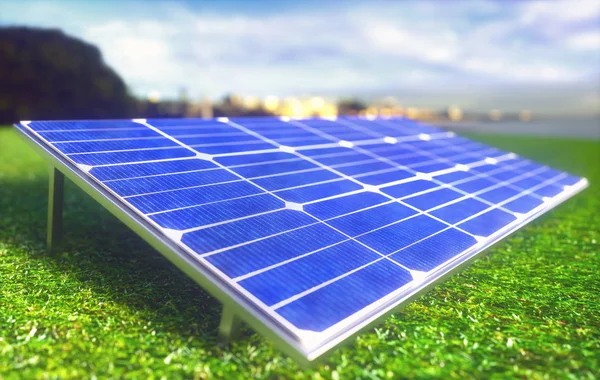 Panel solar Energía renovable ecológica — Foto de Stock