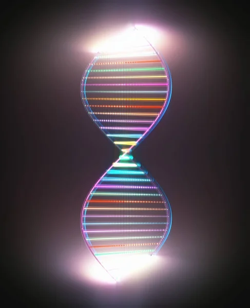 Генетический код ДНК красочный — стоковое фото