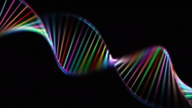 Genetik kodları Dna görüntüsü. Kavram resmi arka plan olarak kullanmak için. Renkli 3d çizim.