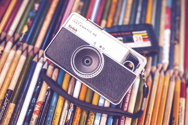 Antique Kodak Instamatic 33 aparat fotograficzny — Zdjęcie stockowe