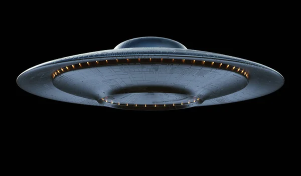 Unidentified flying object - UFO. Science Fiction image concept of ufology and life out of planet Earth. Clipping Path Included.