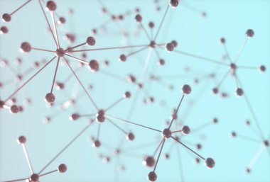 Bir molekülün 3 boyutlu çizimi, kimyasal bağlarla bir arada tutulan iki veya daha fazla atomdan oluşan elektriksel olarak nötr bir grup..