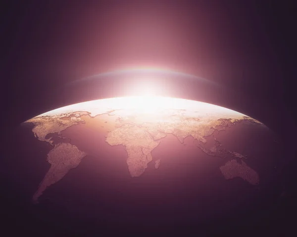 Ілюстрація Планети Земля Концептуальний Образ Глобалізації — стокове фото