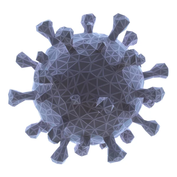 Covid Coronavirus Illusztráció Sokszögű Fogalmi Struktúra Vágási Útvonalat Beleértve — Stock Fotó