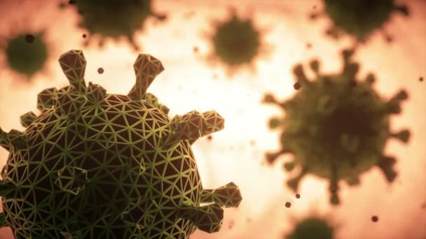 Covid Coronavirus Flera Covid Virus Som Infekterar Den Mänskliga Organismen — Stockvideo