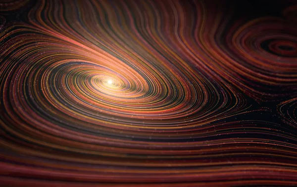 Abstracte Achtergrond Van Gekleurde Lijnen Die Rond Een Verlichte Bol — Stockfoto