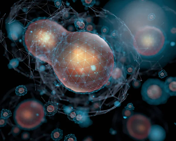 Biyoteknoloji Biyoteknoloji Yaratılış Bölünme Hücresel Gelişim Kavramı Üretken Amaçları Olan — Stok fotoğraf