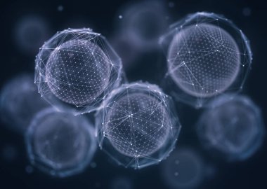 Biyoteknoloji ya da biyoteknoloji, yaratılış, bölünme ve hücresel gelişim kavramı. Üretken amaçları olan yüksek organik teknoloji.