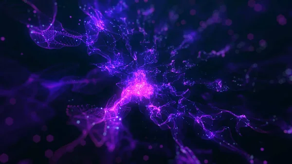 Flow Particles Purple Abstract