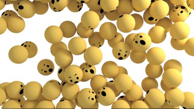 Facebook Reaksiyonlar Emoji 3d Render