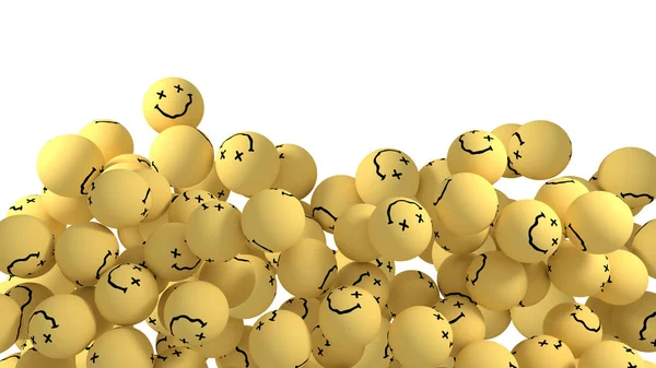 Smiley Reactions Emoji Render — Stock Photo, Image