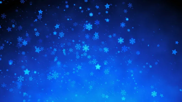 Soyut Gece Noel Kar Tanesi