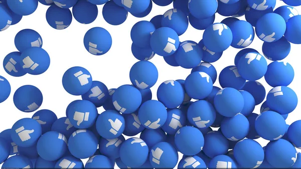 Facebook Reaksiyonlar Emoji 3d Render