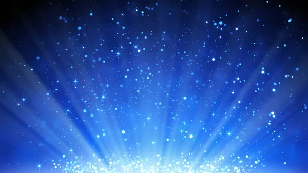 Blauwe Deeltjes Glitter Backgroud Stockfoto