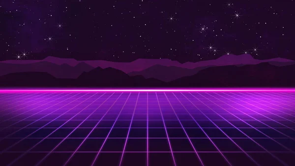 80s Fütüristik Retro Synthwave