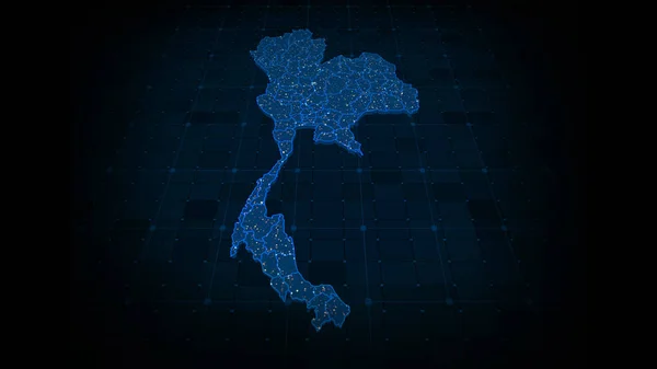 Thailand Map Particles Background