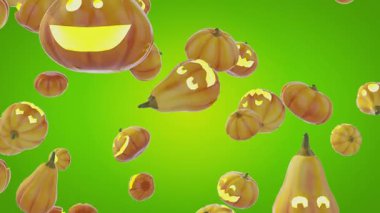 Cadılar Bayramı Balkabağı Sonbahar Arkaplanı ve Döngüsü