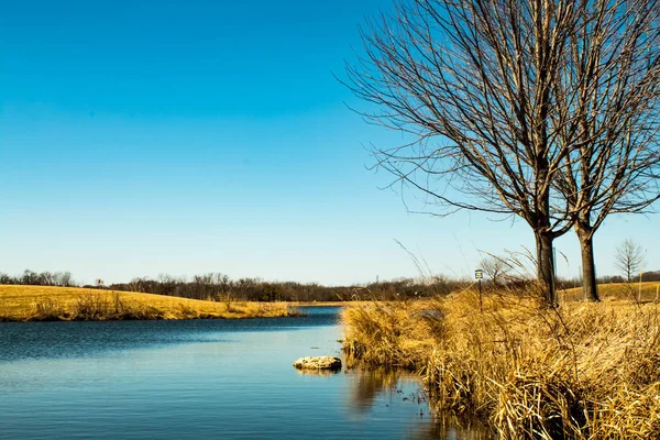 Blue Water Creek σε μια ηλιόλουστη μέρα νωρίς την άνοιξη — Φωτογραφία Αρχείου