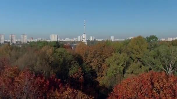 Antik Kilátás Gyönyörű Panoráma Felújított Északi Folyó Állomás Moszkvában Színes — Stock videók