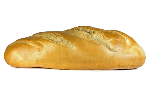 Weißbrot Isoliert Auf Weißem Hintergrund — Stockfoto